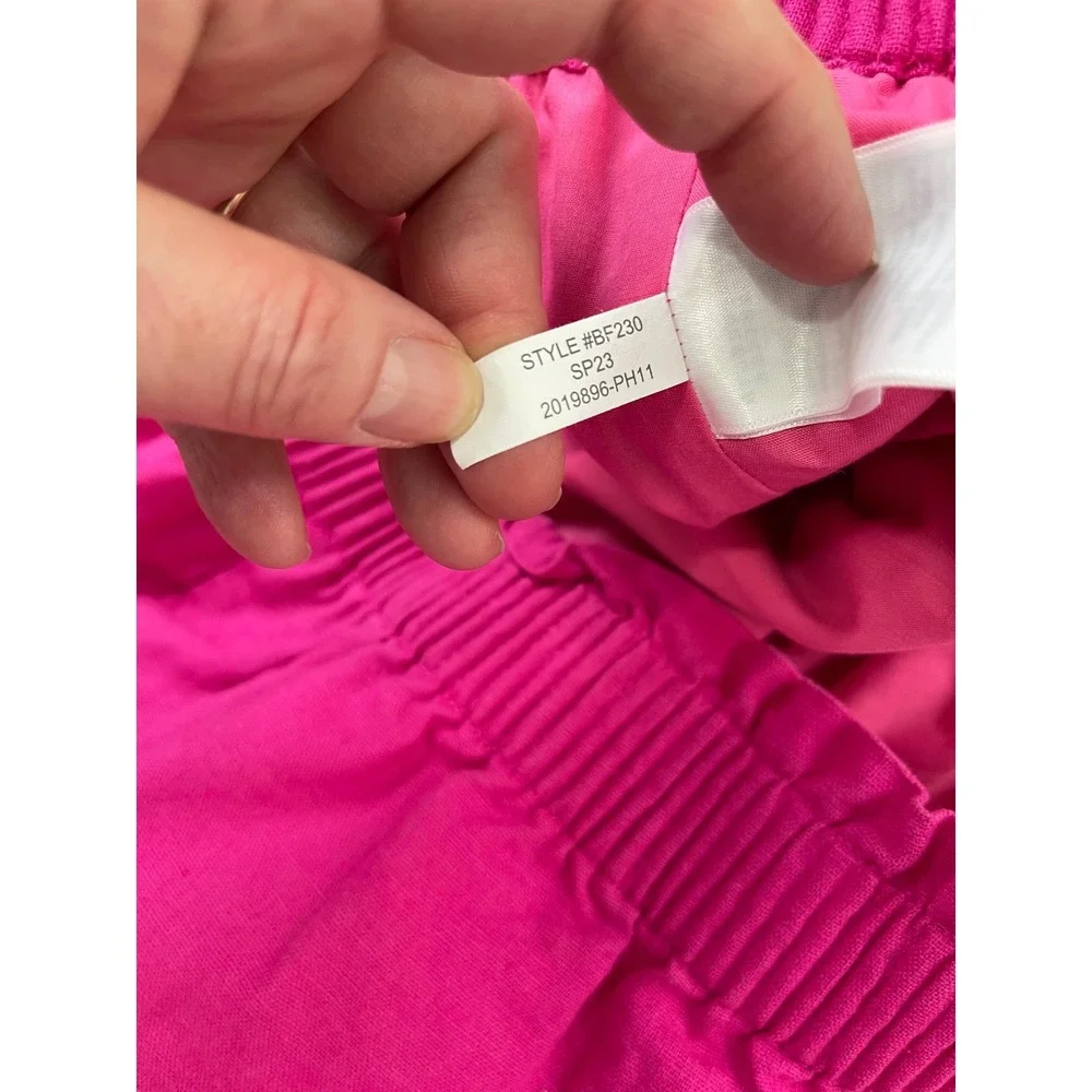 J.Crew Re-Imagined‎ Pink Linen Cotton Blend Elastic Waist Skirt Size 18